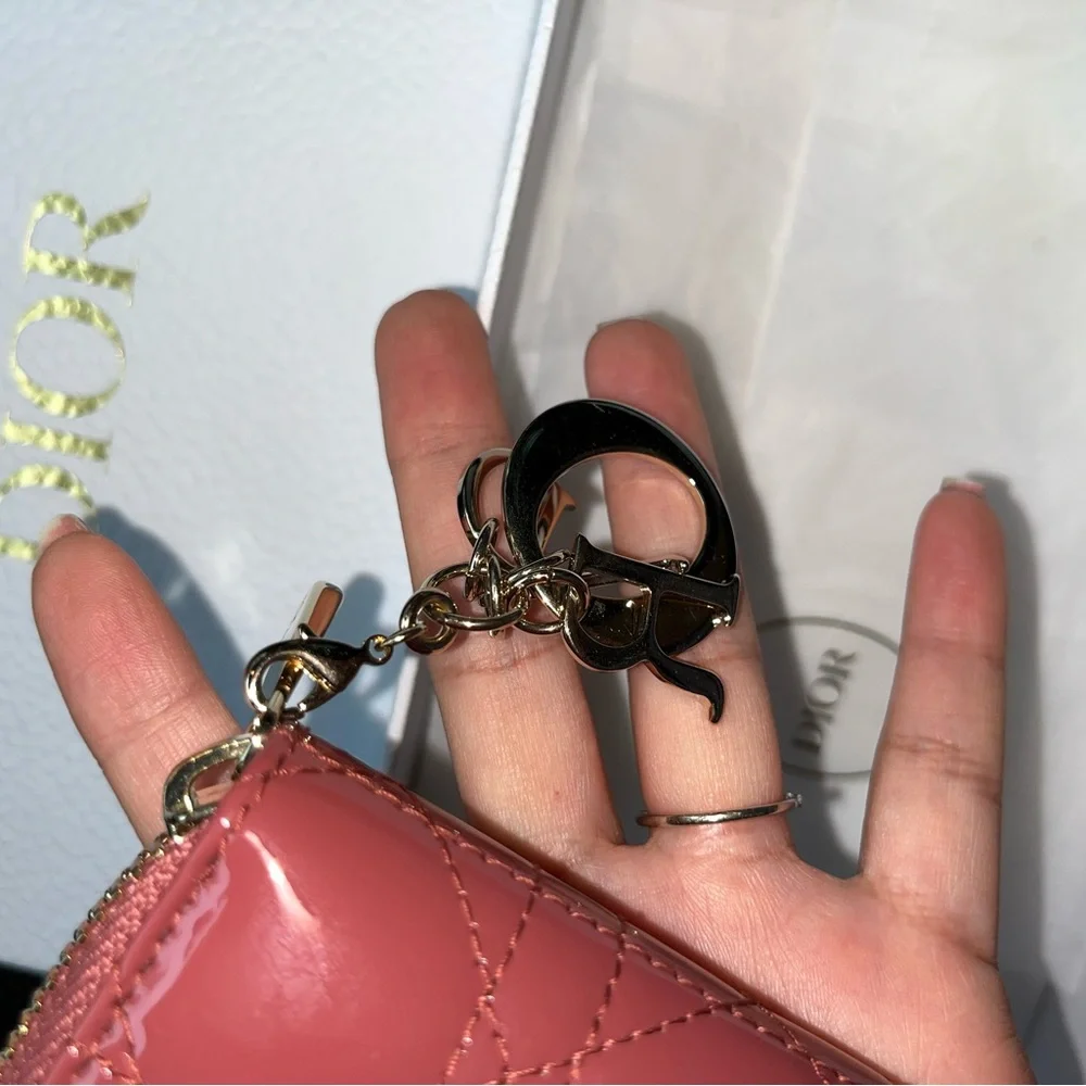 Christian Dior Cannage Quilt Long Zip Wallet
